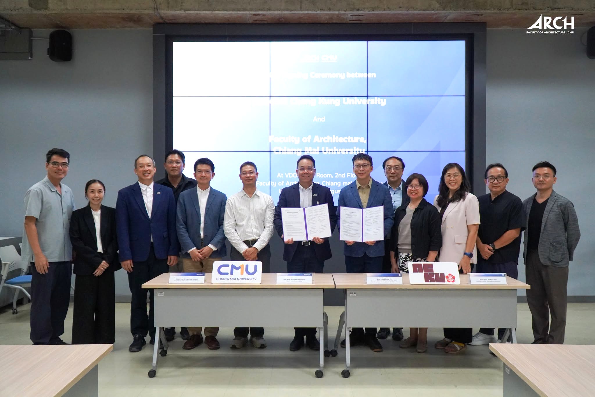 成大人文社會科學中心與清邁大學建築學院正式簽署合作備忘錄