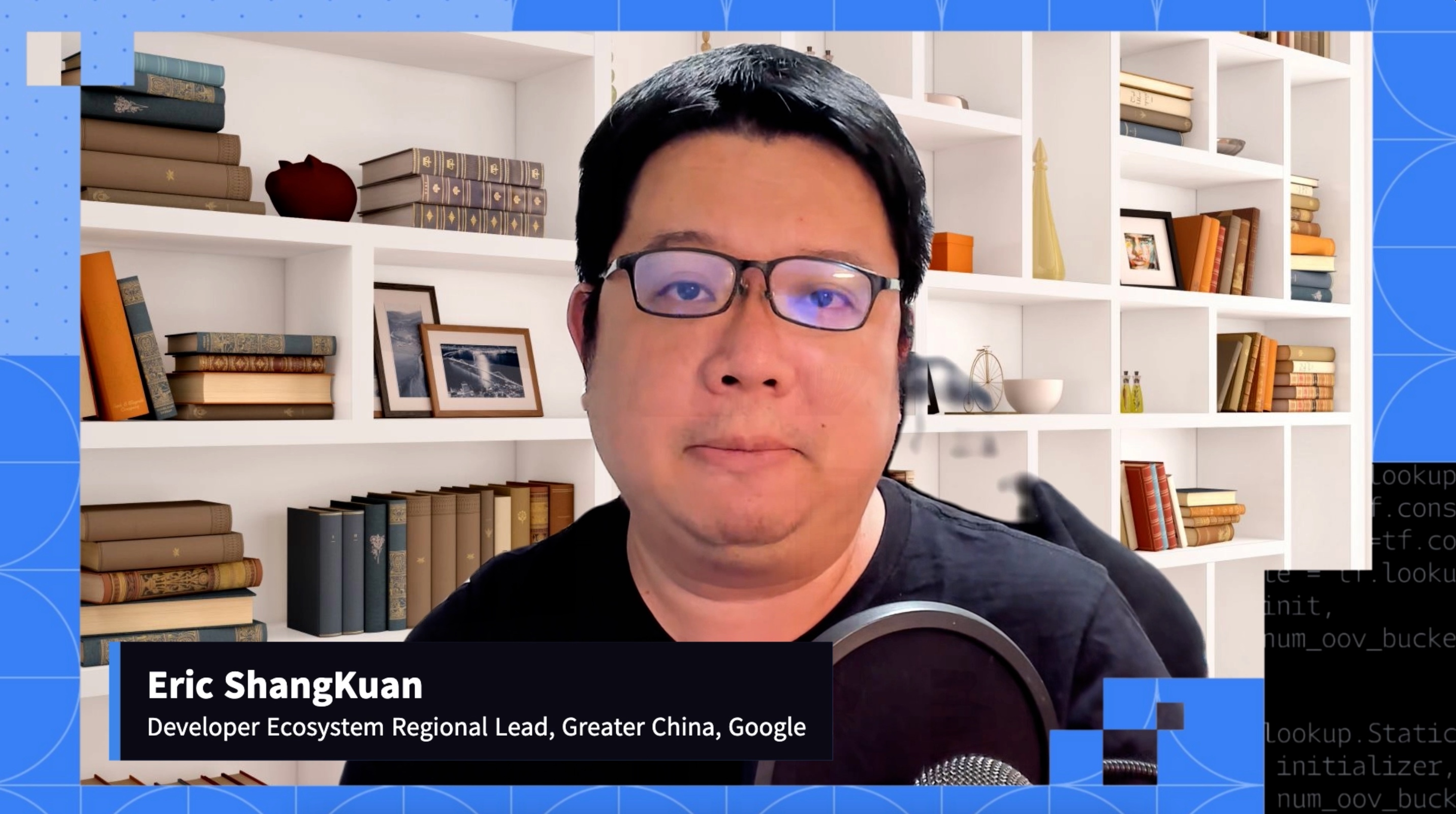 擔任開場致詞嘉賓的Google Develper Student Club (GDSC)計畫大中華地區負責人上官林傑透過影片勉勵與會同學