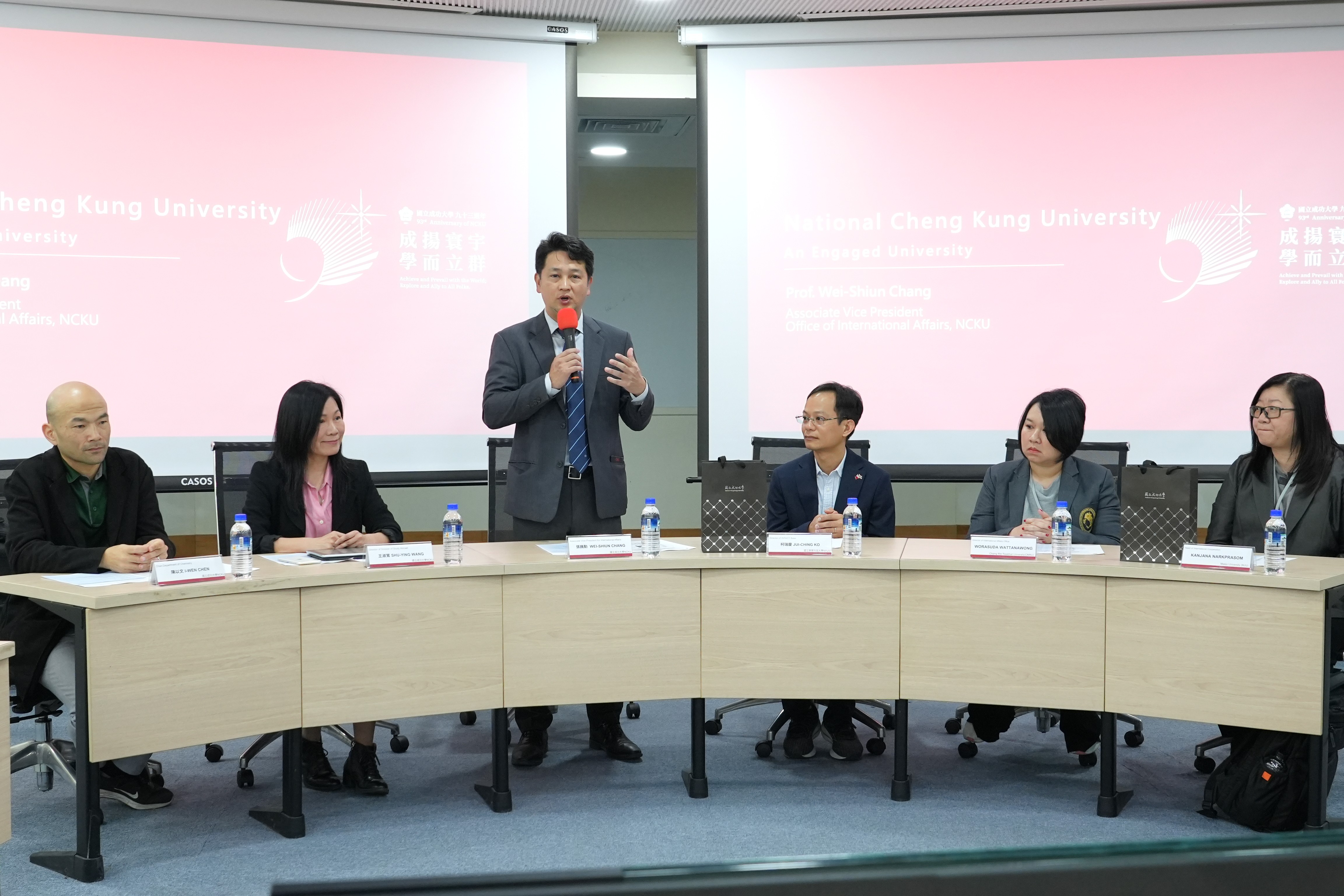 國際事務處張巍勳副國際長致歡迎詞