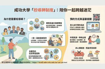成大推出「校導師」制度　跨院系專家一對一伴你跨越迷茫探索未來